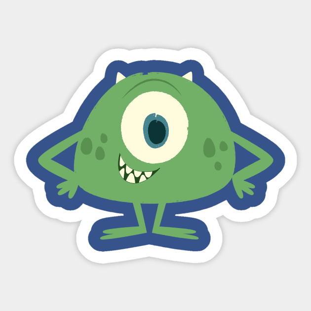 Mike Wasowski Sticker by Fall Down Tree